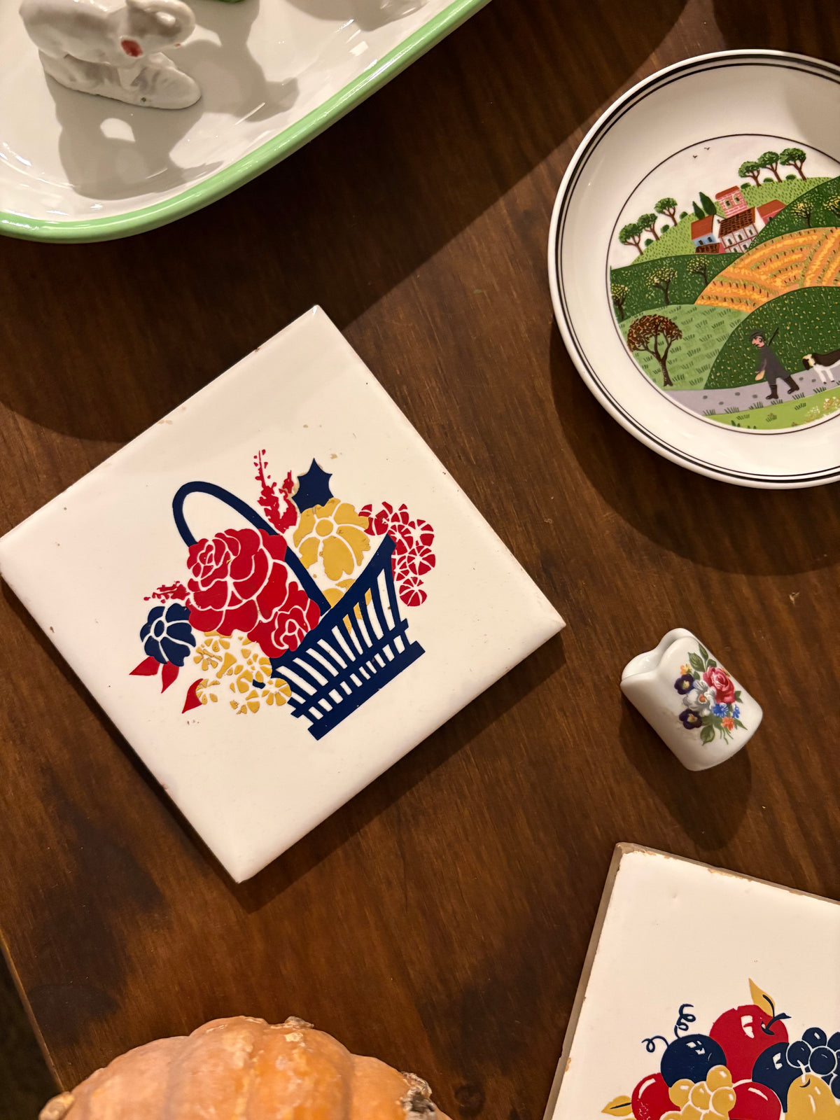Folk Art Tiles | Americana Pair