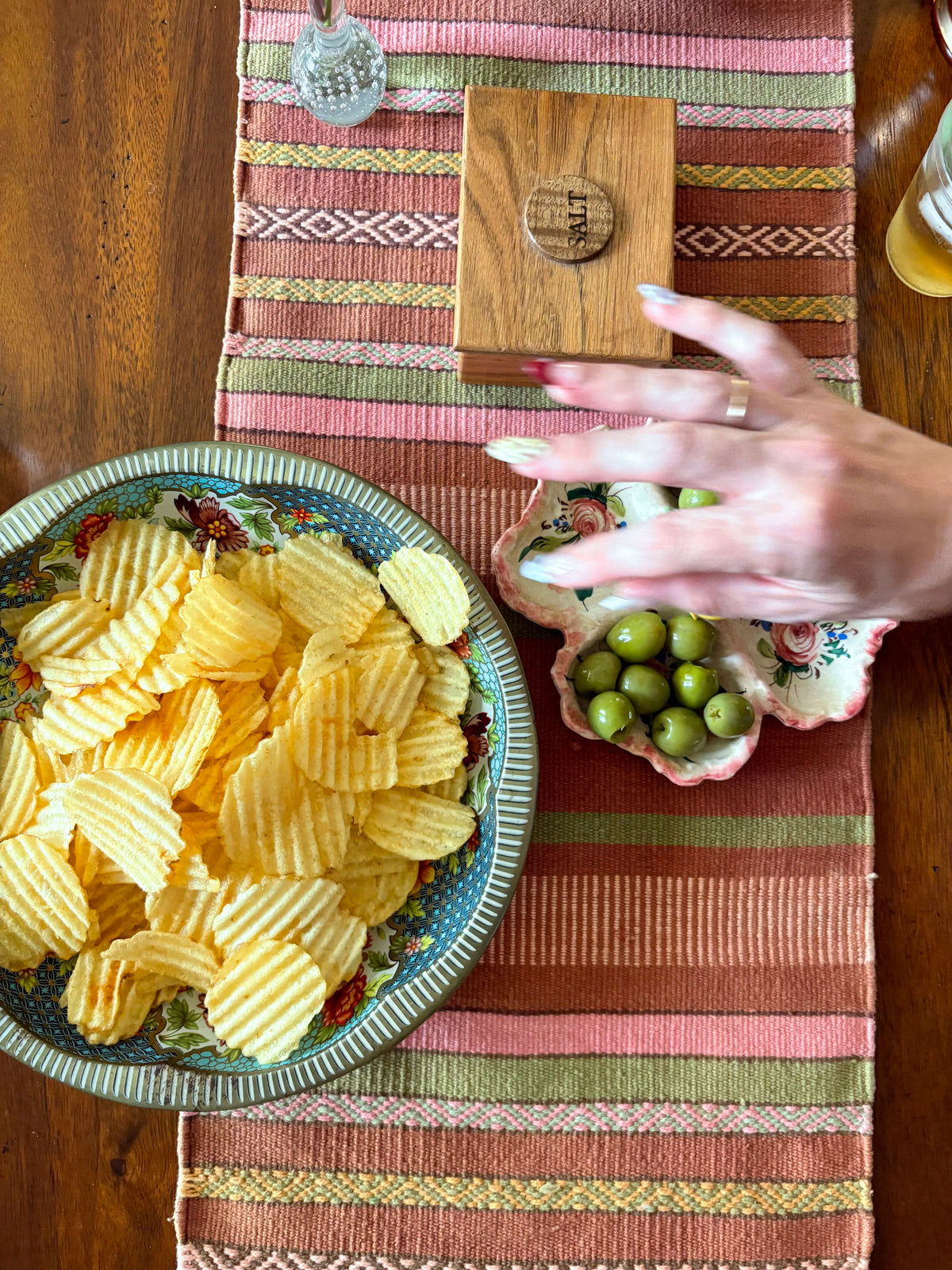 Pear & Floral Mini Serving Tray