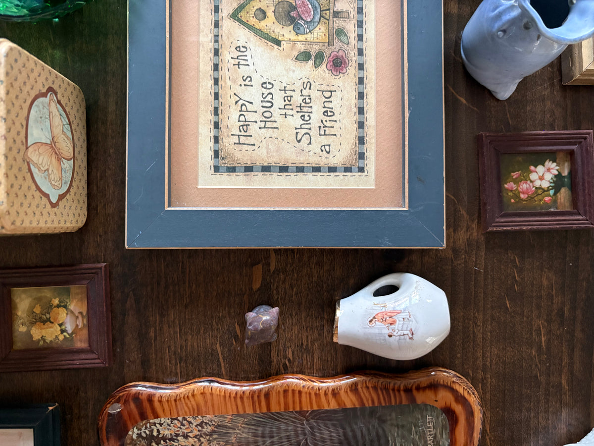 Country-Primitive | Happy Is The House Framed Art