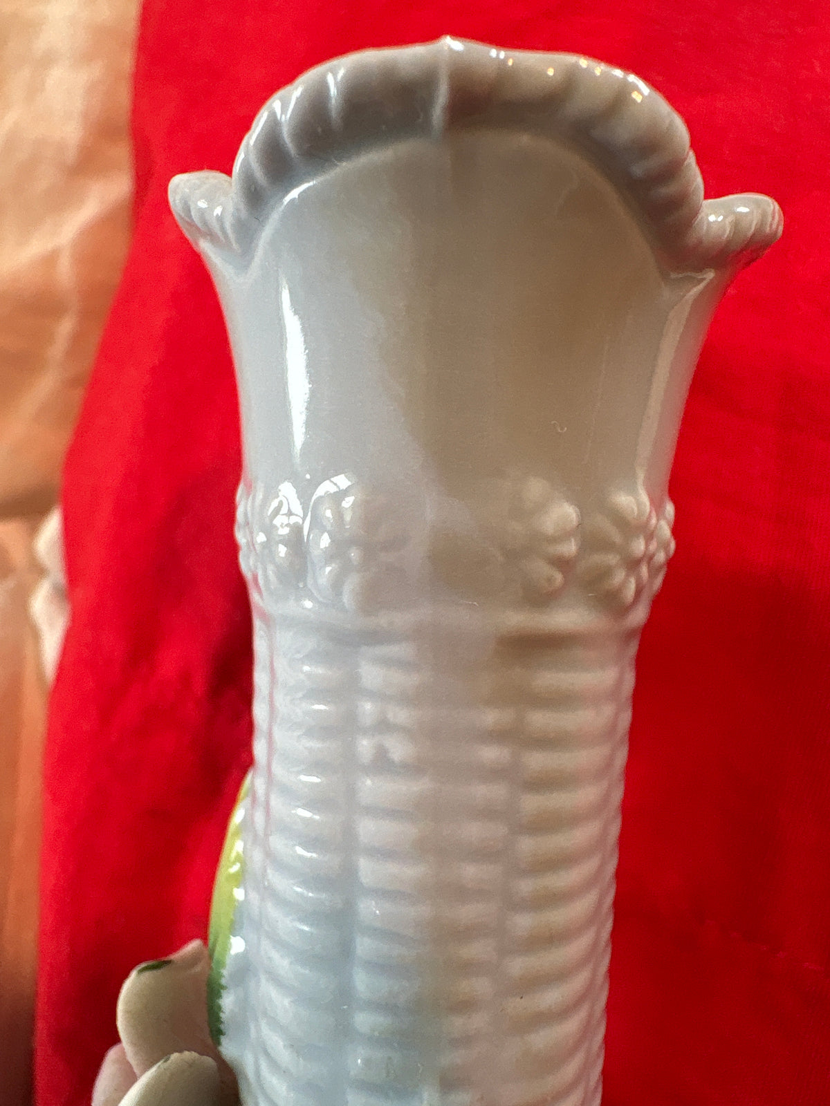 Baby blue porcelain bud vase
