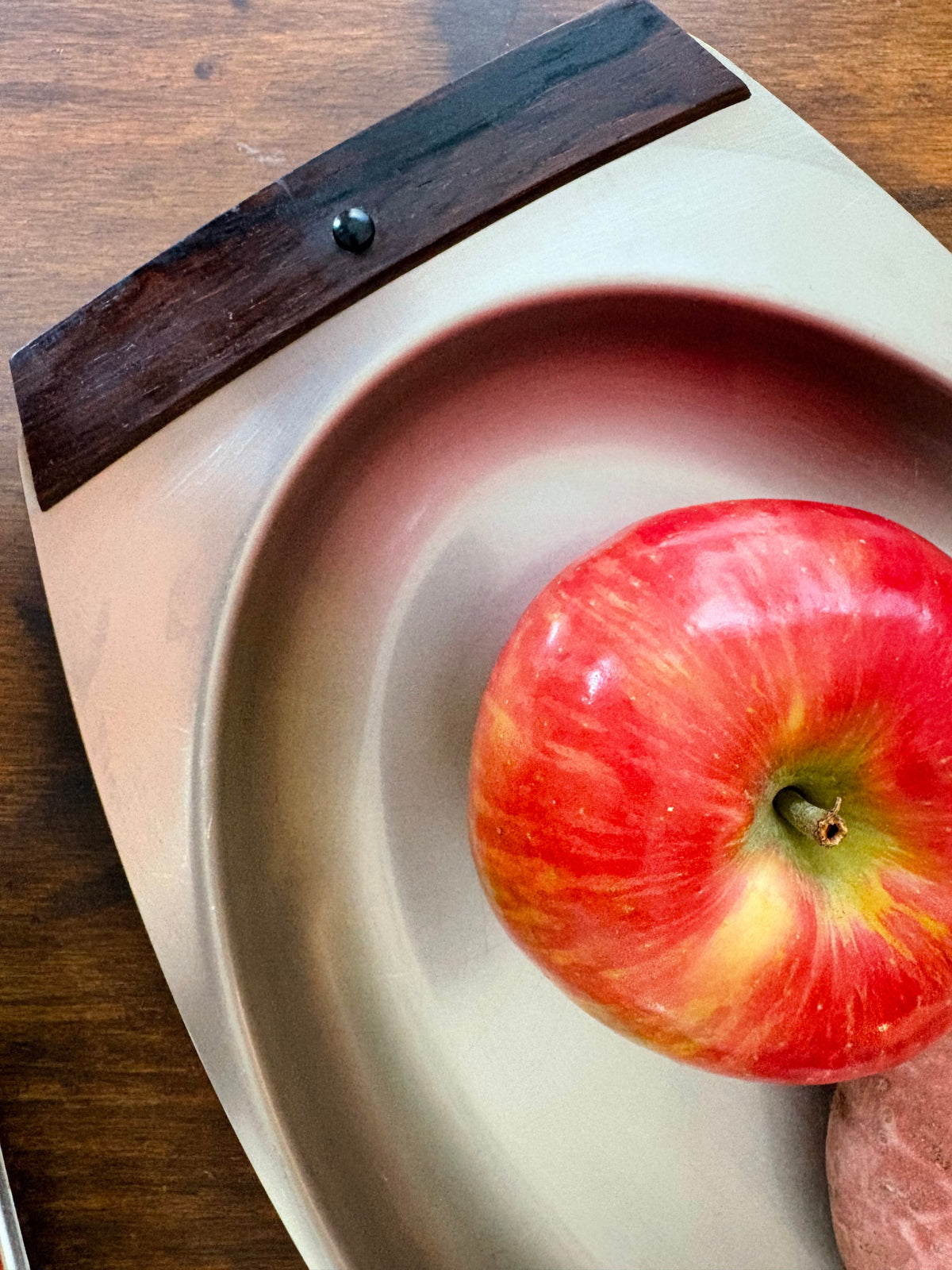 MCM Gense Serving Tray | Stainless Steel & Wood