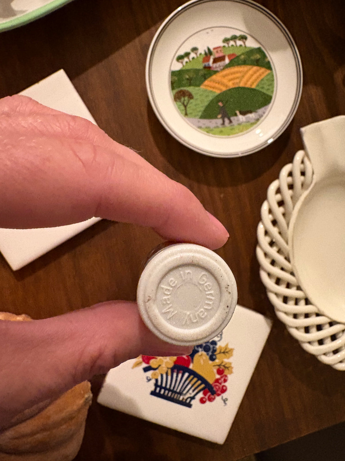 Floral Ceramic Thimble/Vase