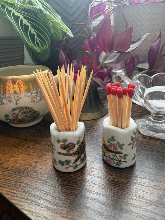 Ceramic Birds | Matches, Toothpicks