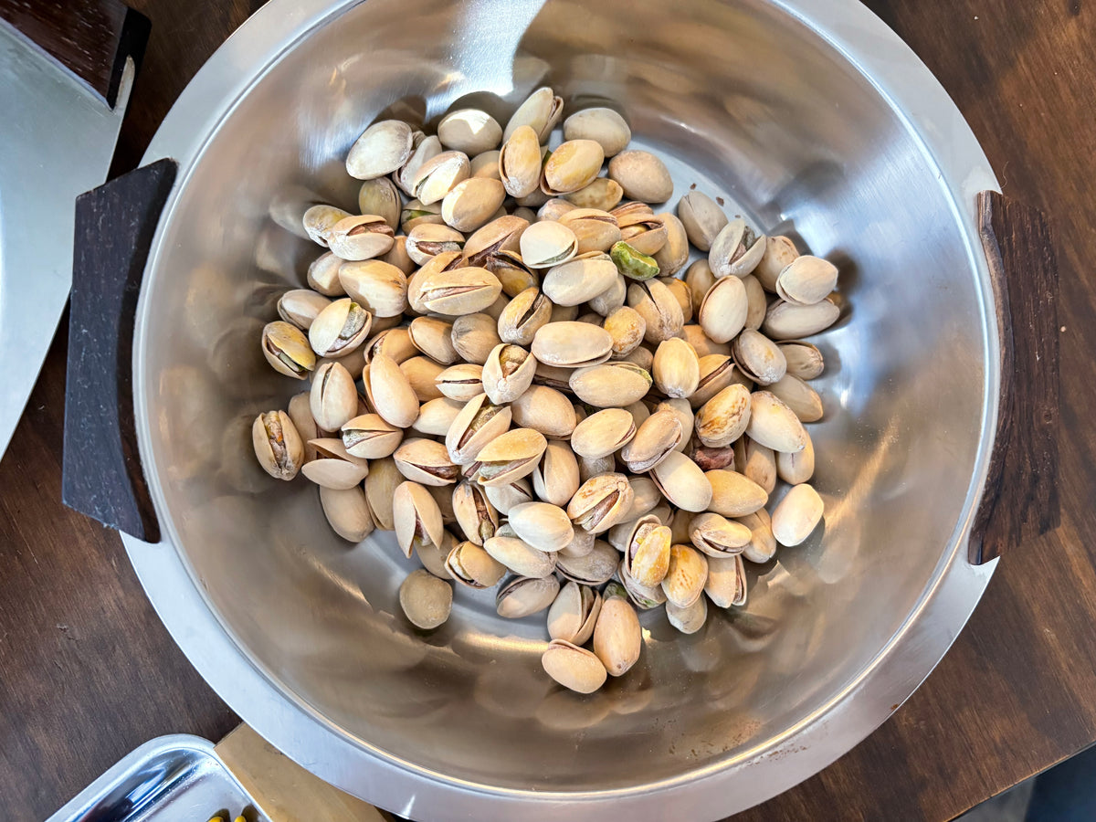 Danish MCM Serving Bowl | Stainless Steel & Wood