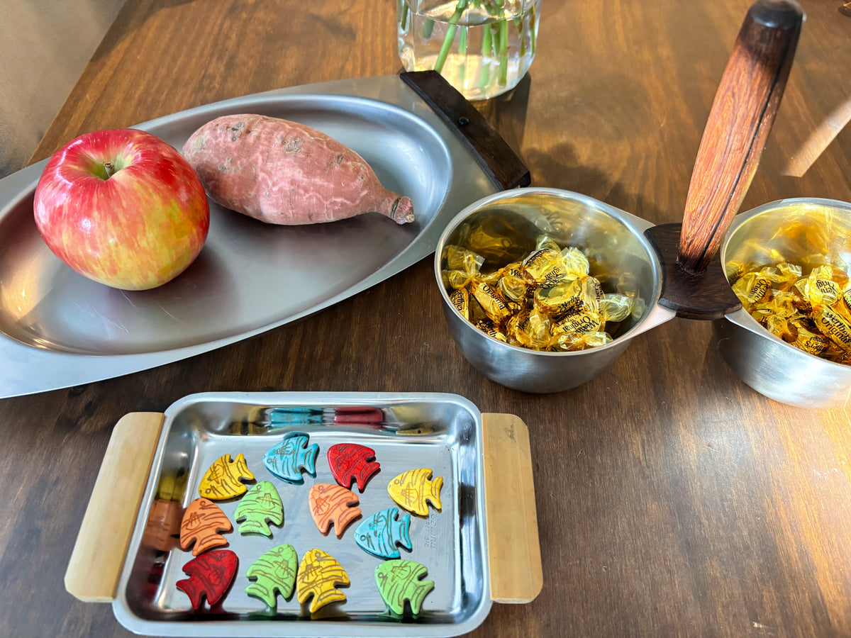 Corona 'Rostfrei' MCM Small Tray | Stainless Steel & Wood