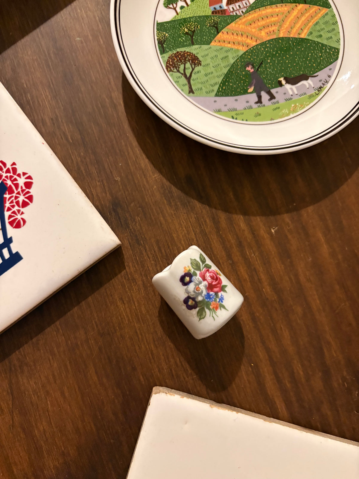 Floral Ceramic Thimble/Vase