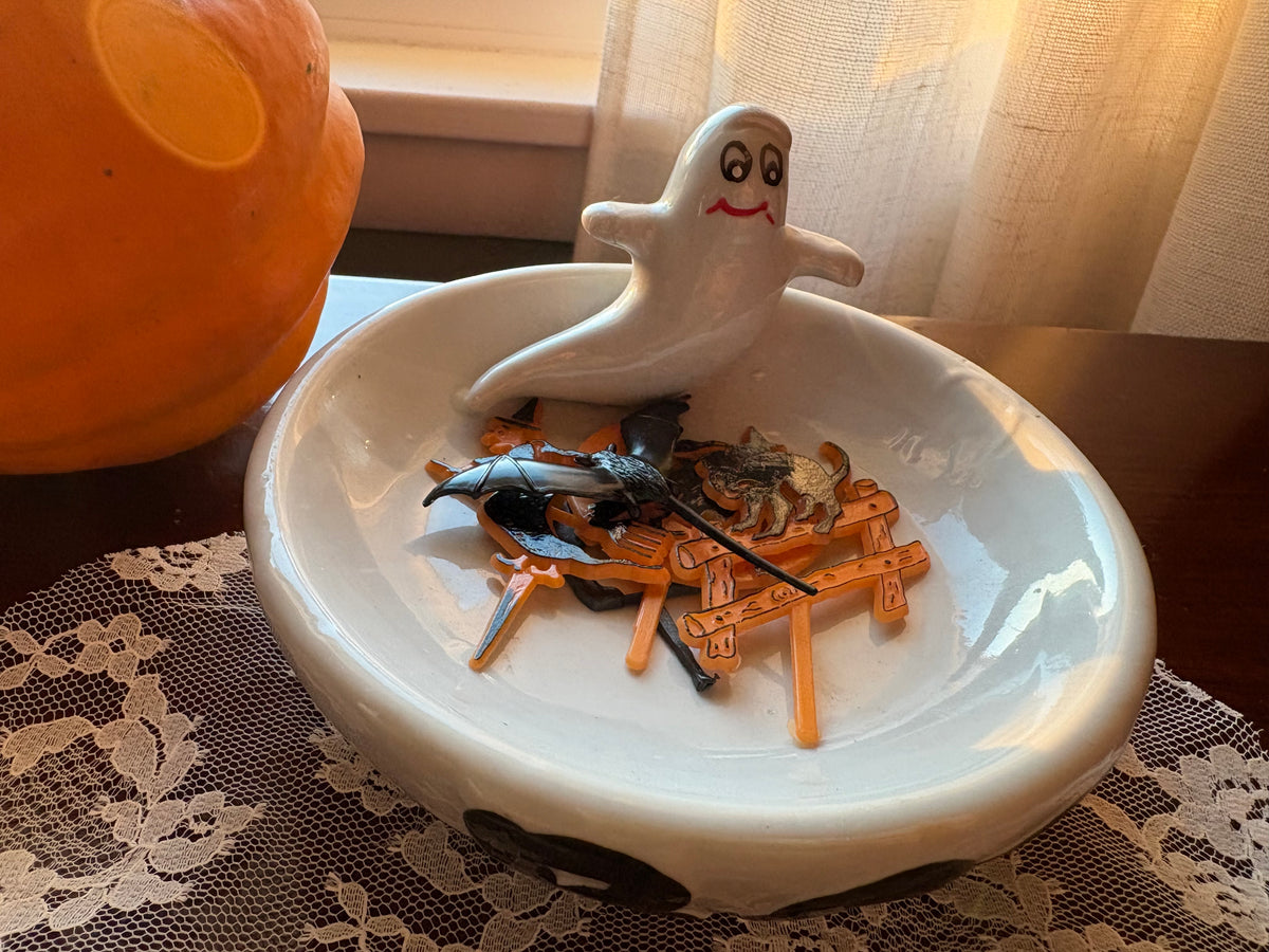 Tiny Ghost  | Ceramic Trinket Bowl