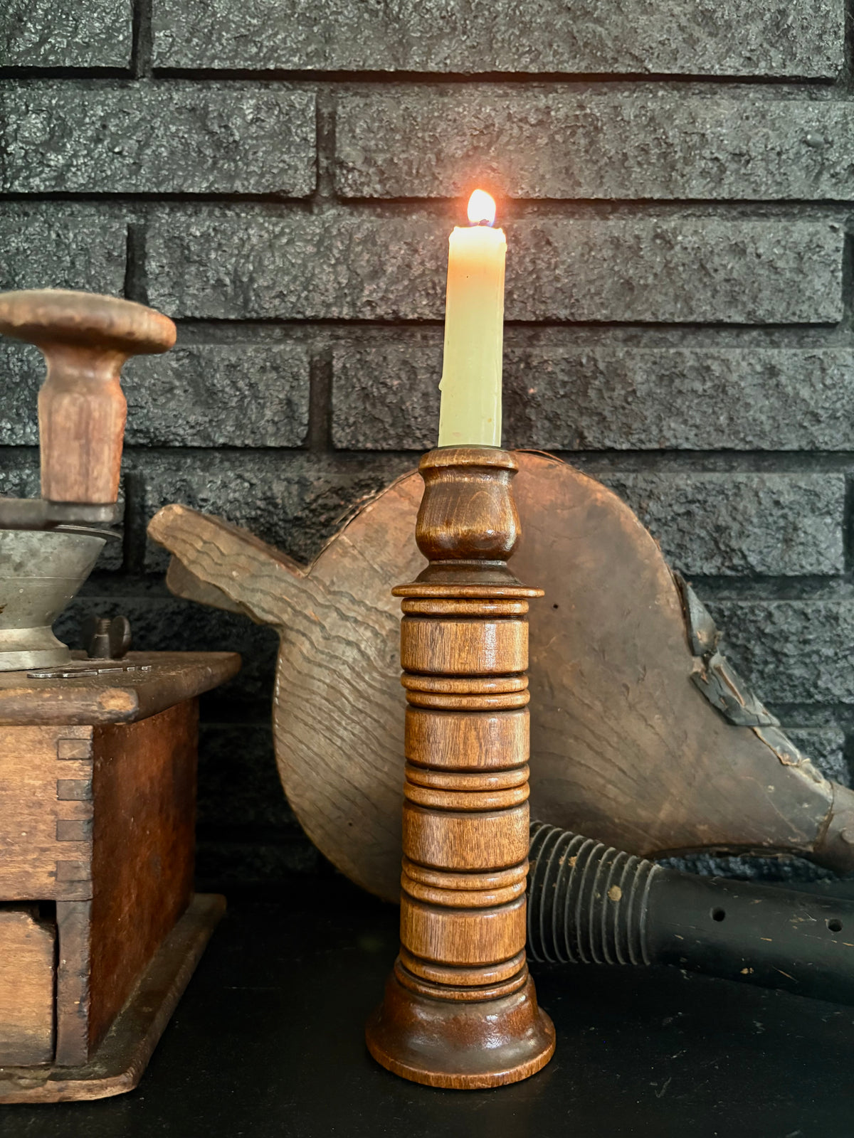 MCM Wooden Candlestick Holder/Napkin Rings