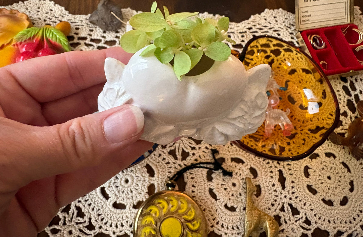 Mini Heart Planter | White Porcelain