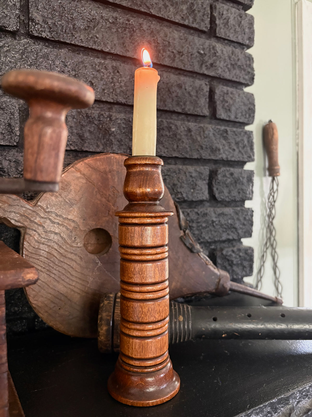 MCM Wooden Candlestick Holder/Napkin Rings