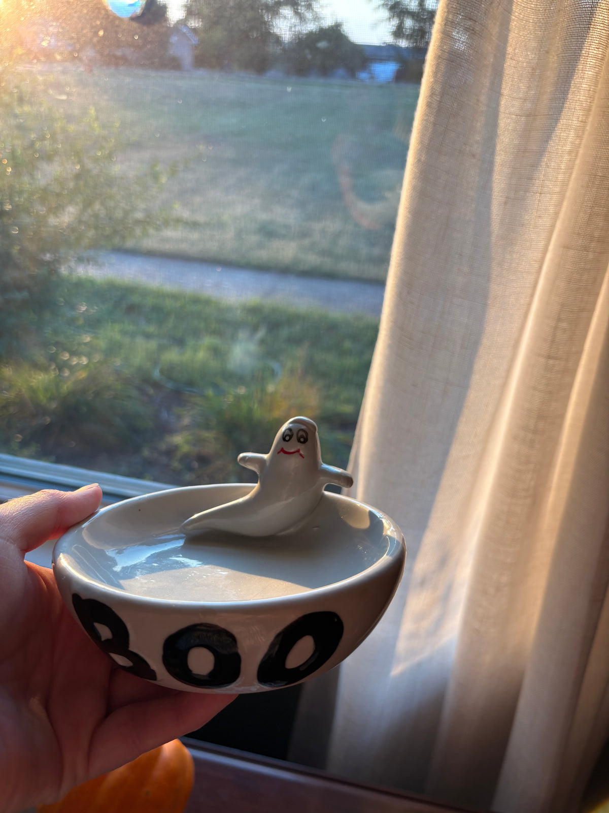 Tiny Ghost  | Ceramic Trinket Bowl