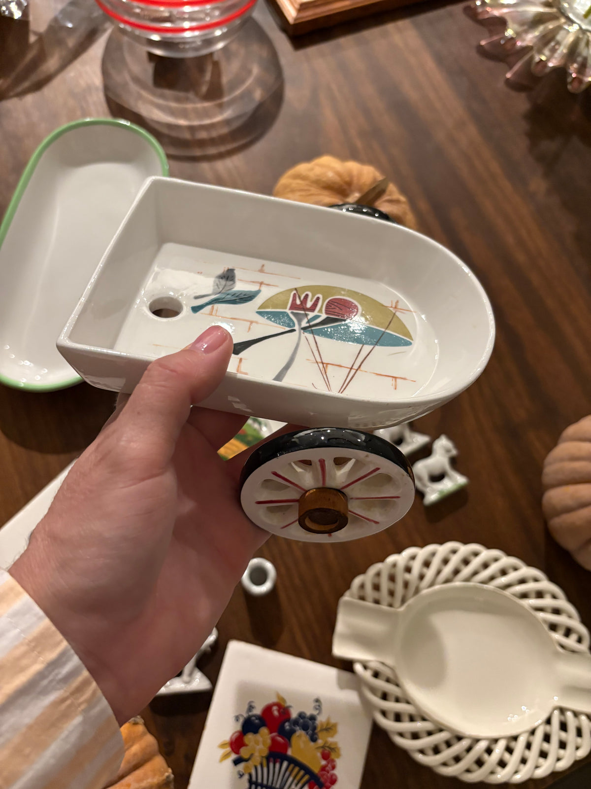 1950s Ceramic Silent Butler