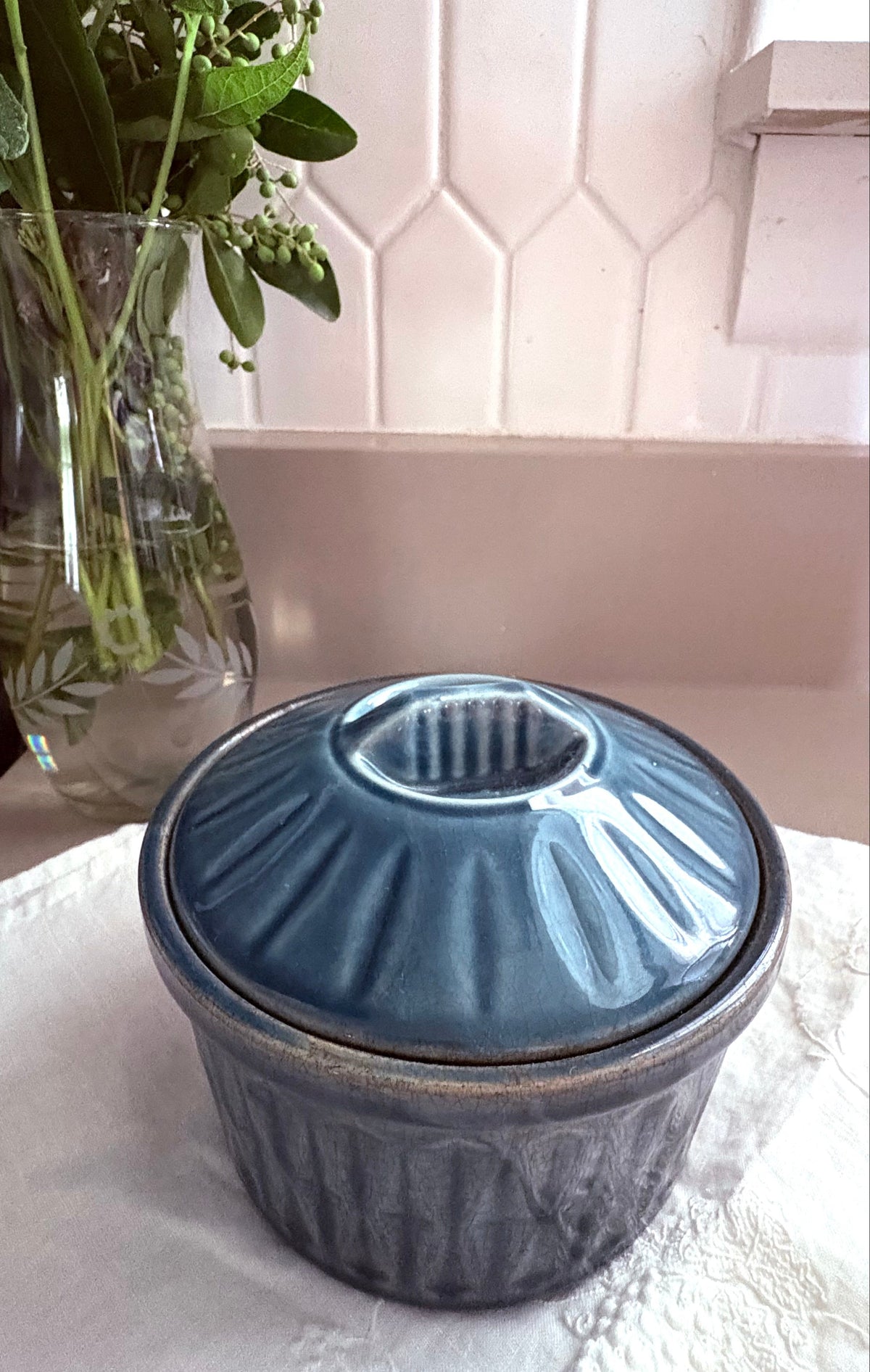 Petrol Blue Sadler Ceramic Mini Pot