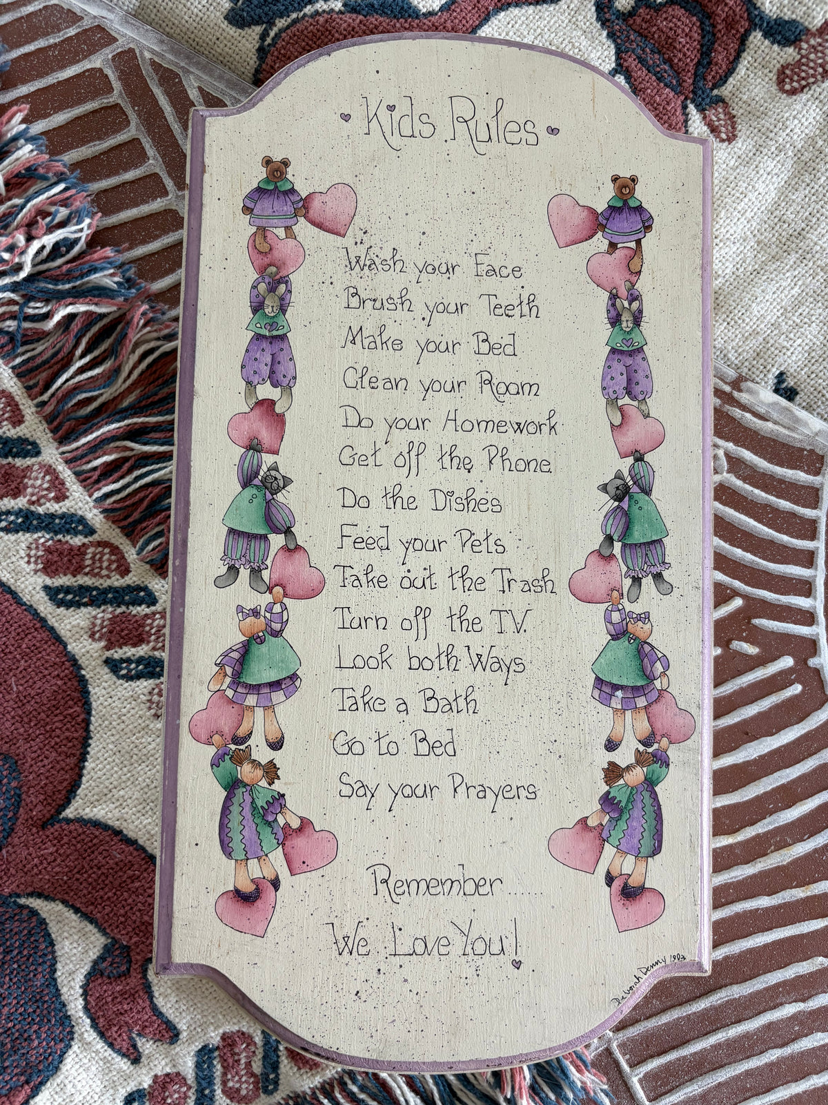 Kids Rules| 1993 Wall Plaque