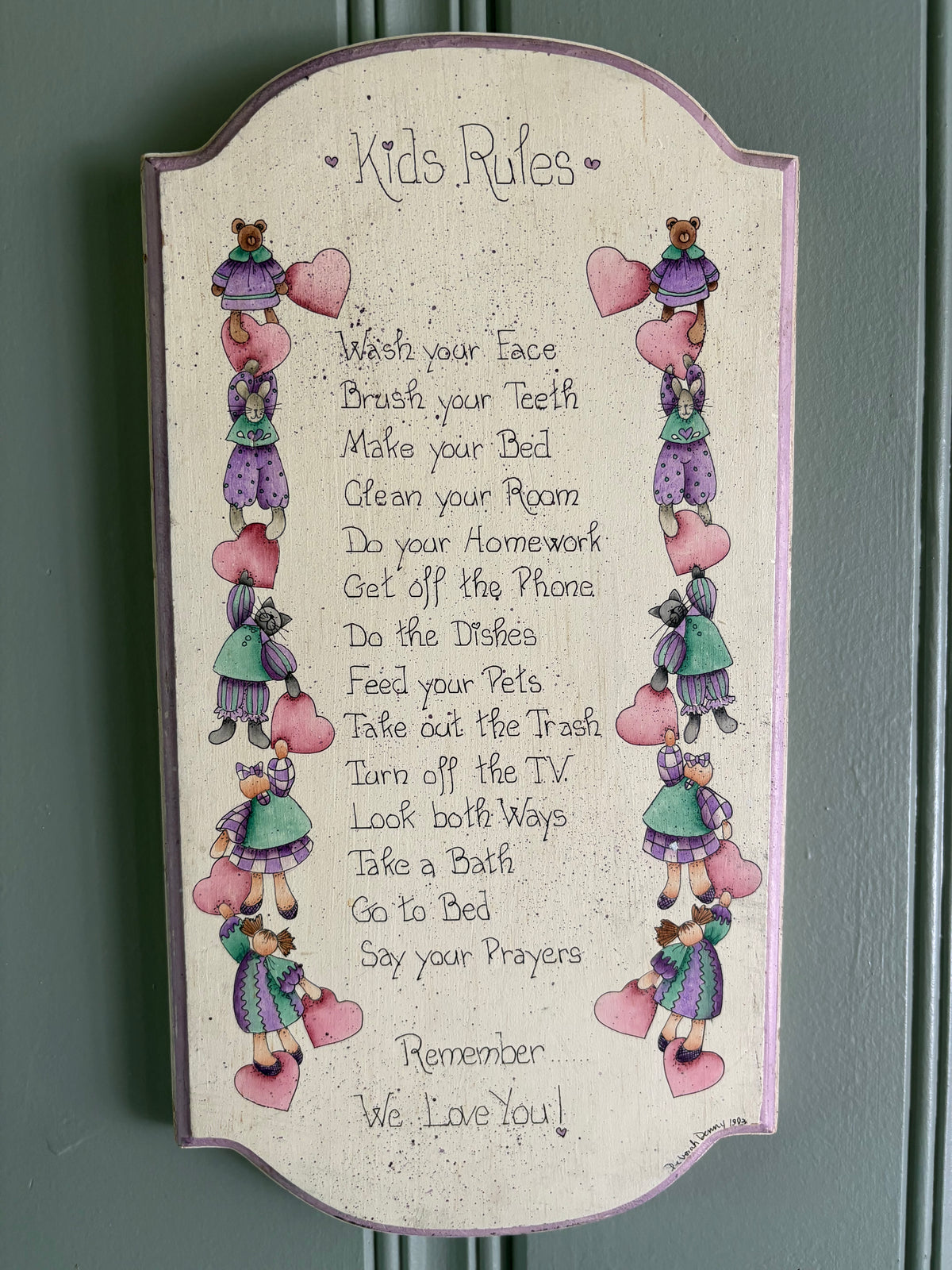 Kids Rules| 1993 Wall Plaque