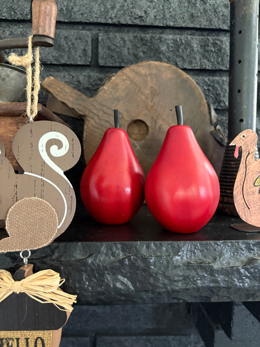 Shiny Red Apples | Wood