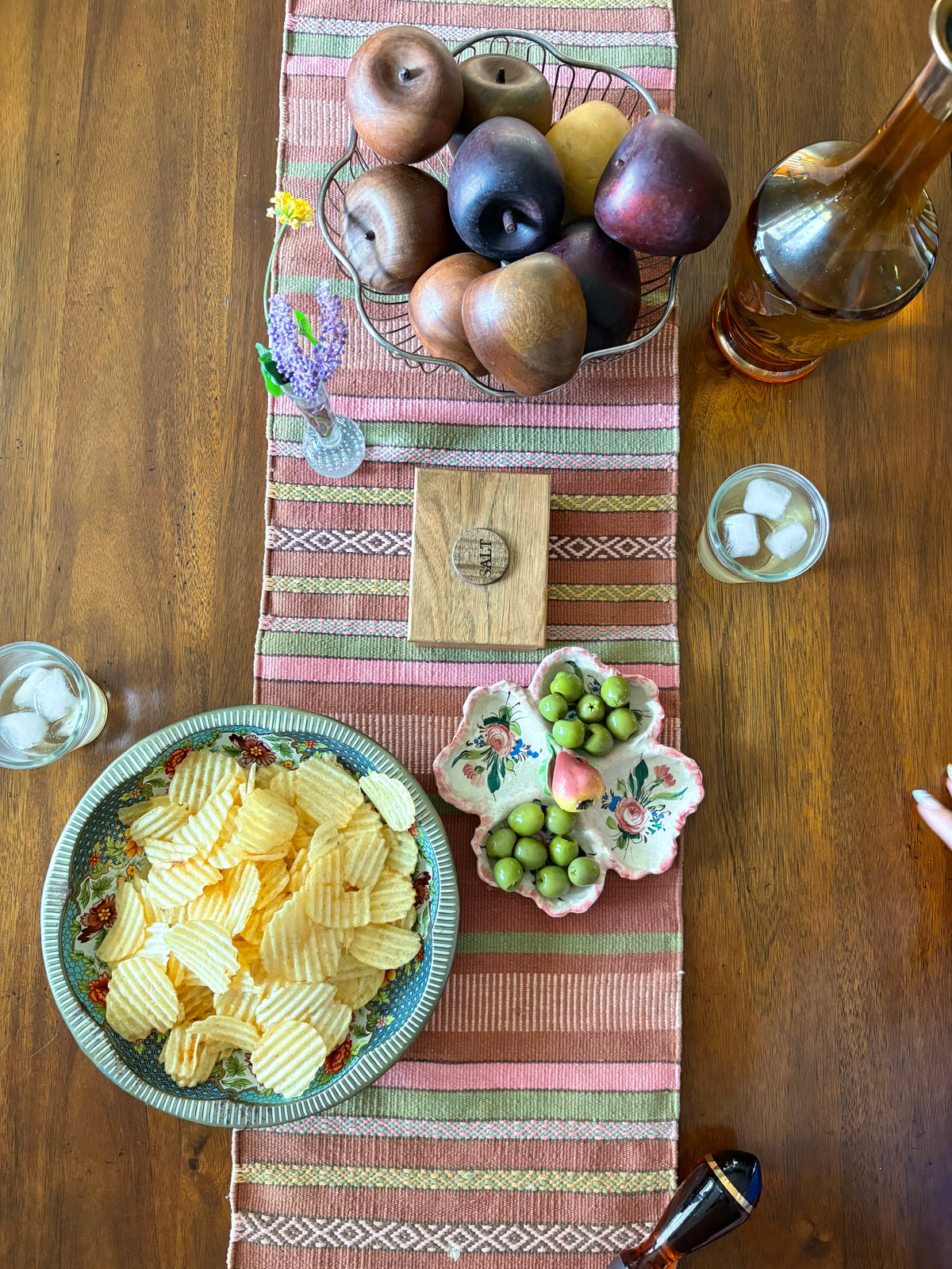 Pear & Floral Mini Serving Tray
