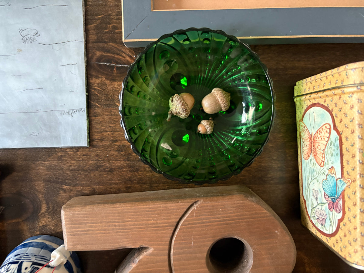1950s Anchor Hocking Emerald Green Glass Bowl