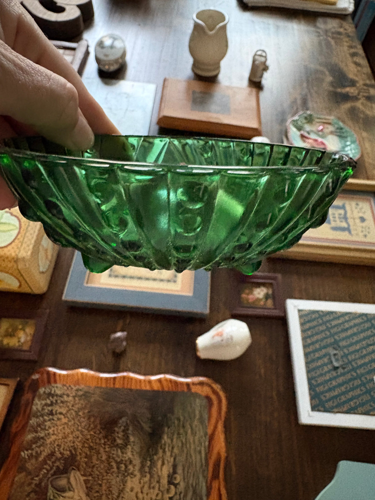 1950s Anchor Hocking Emerald Green Glass Bowl