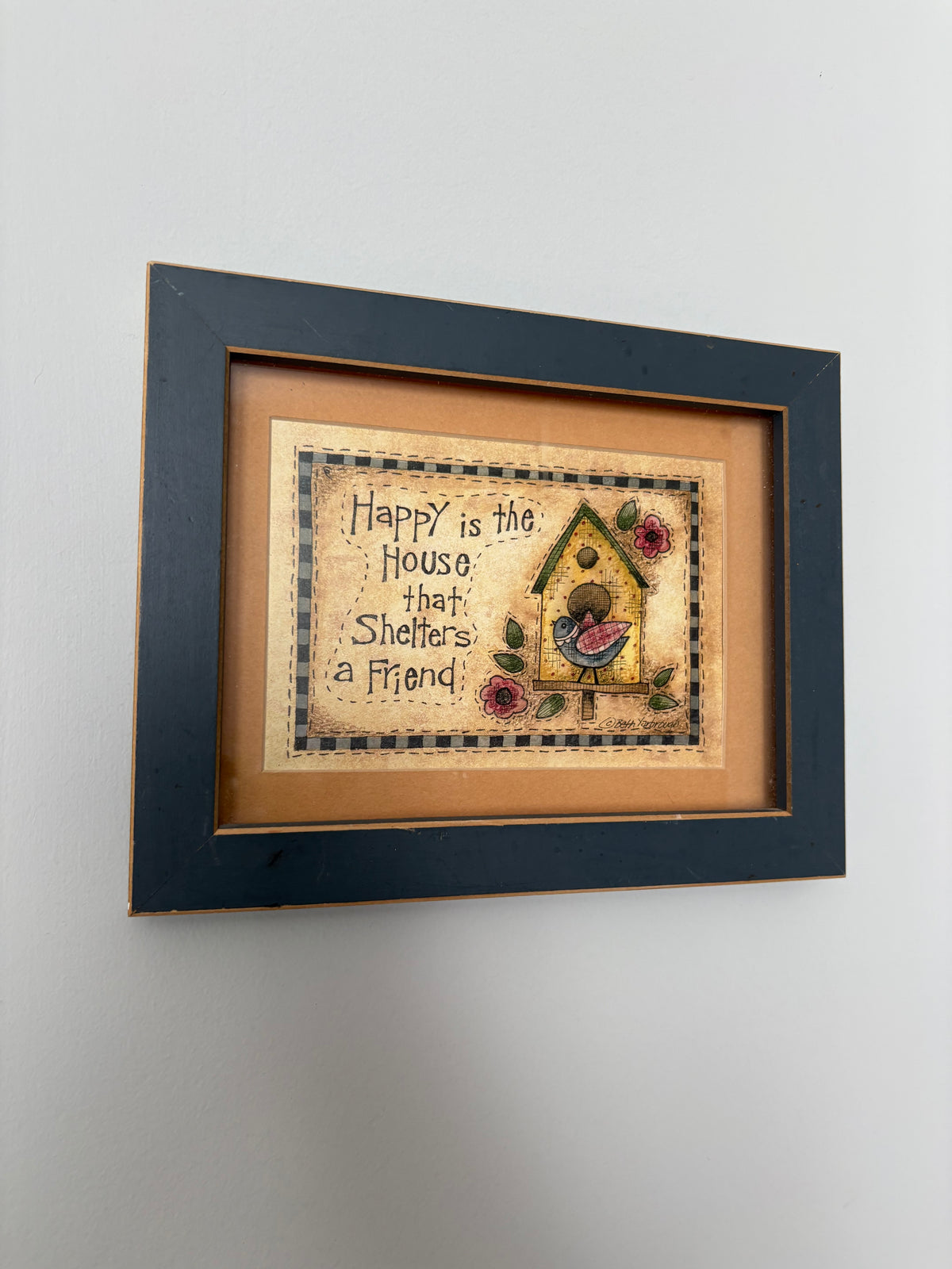 Country-Primitive | Happy Is The House Framed Art