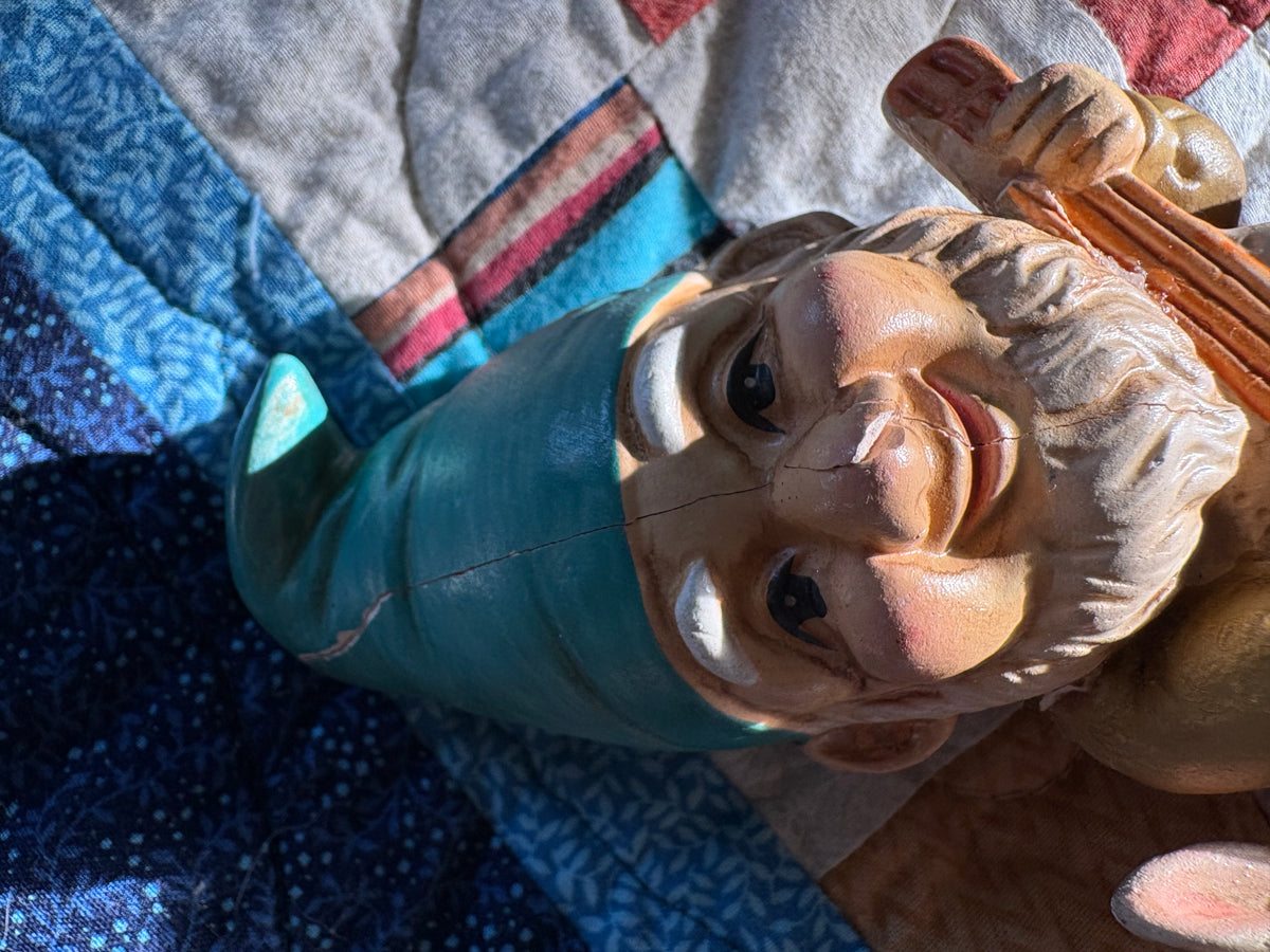 Ceramic Gnome w/ Bunny & Ukulele