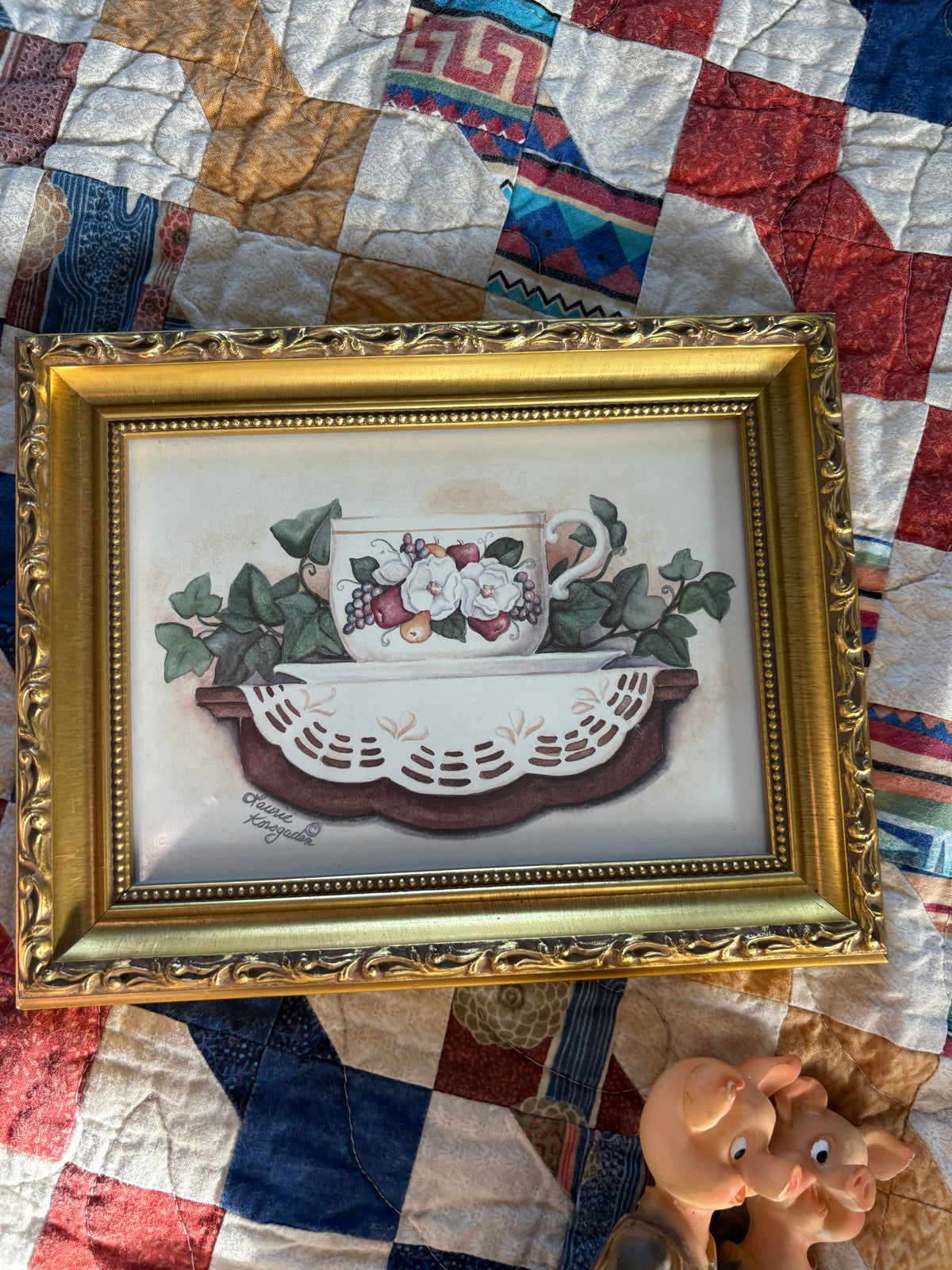 Laurie Korsgaden Framed Teacup Print V2
