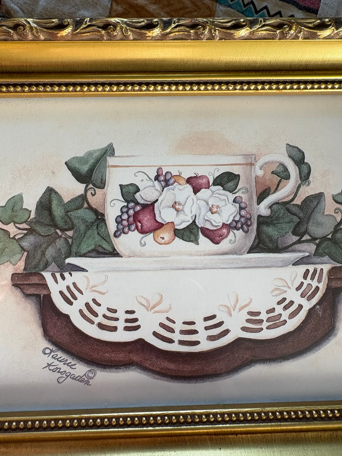 Laurie Korsgaden Framed Teacup Print V2