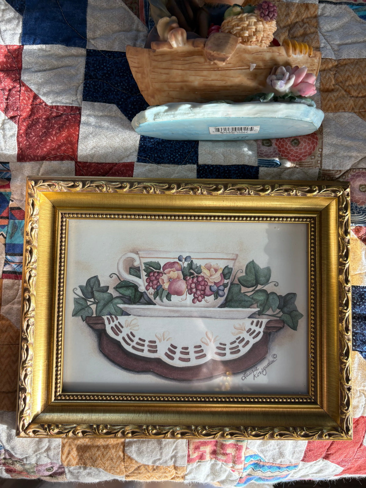 Laurie Korsgaden Framed Teacup Print V1