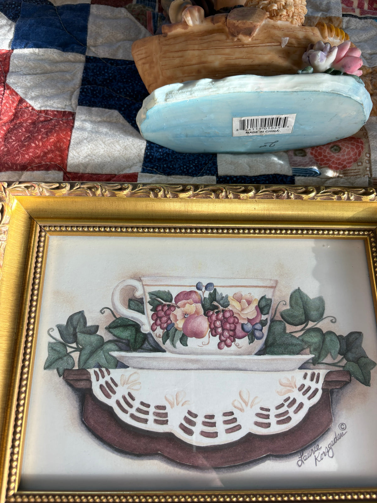 Laurie Korsgaden Framed Teacup Print V1