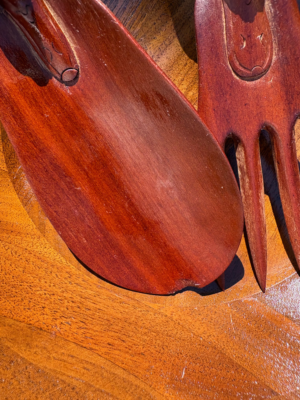 MCM Wooden Salad Bowl | Duck Utensils