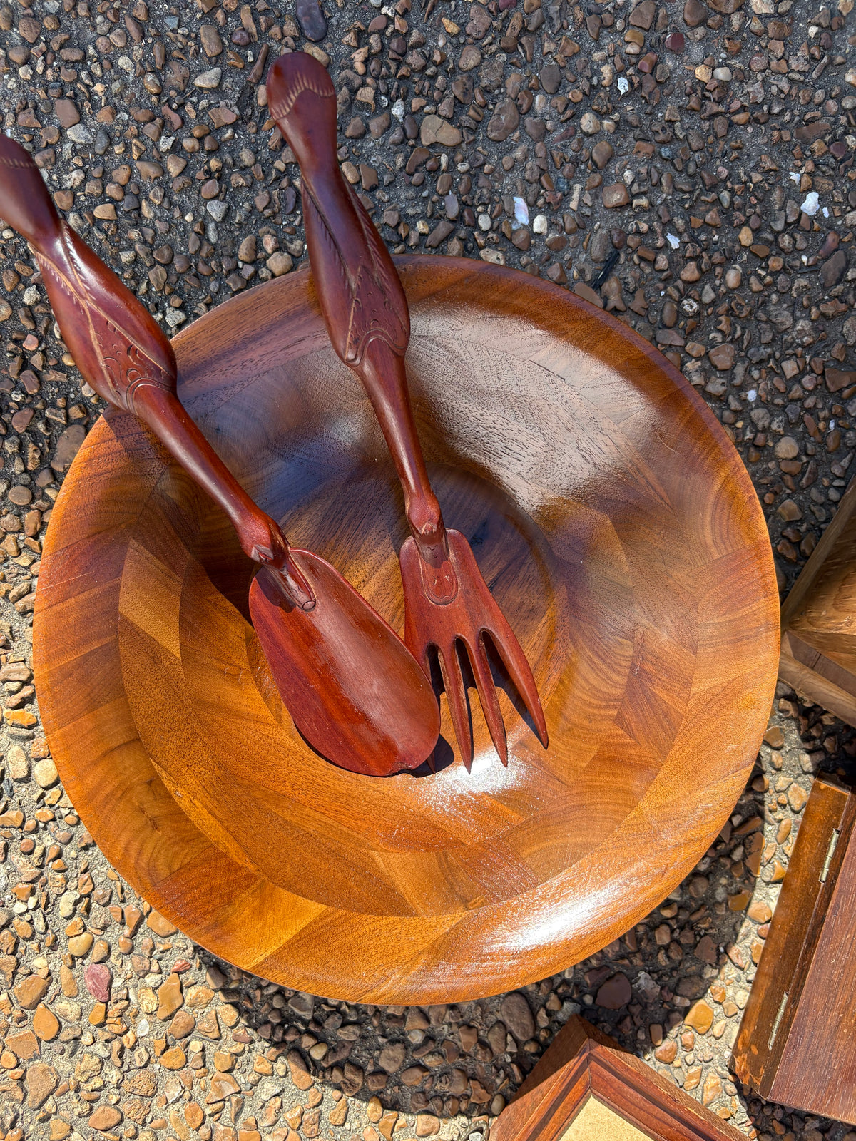 MCM Wooden Salad Bowl | Duck Utensils