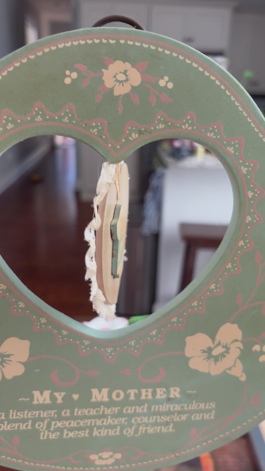 1970s My Mother Wooden Wall Plaque