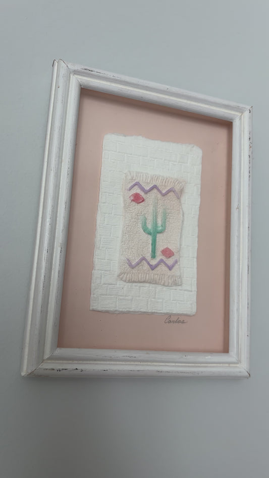 Southwest Pueblo Hand Cast 3-D Cactus